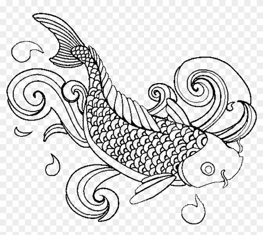Fish Colouring Pages For Adults Clipart