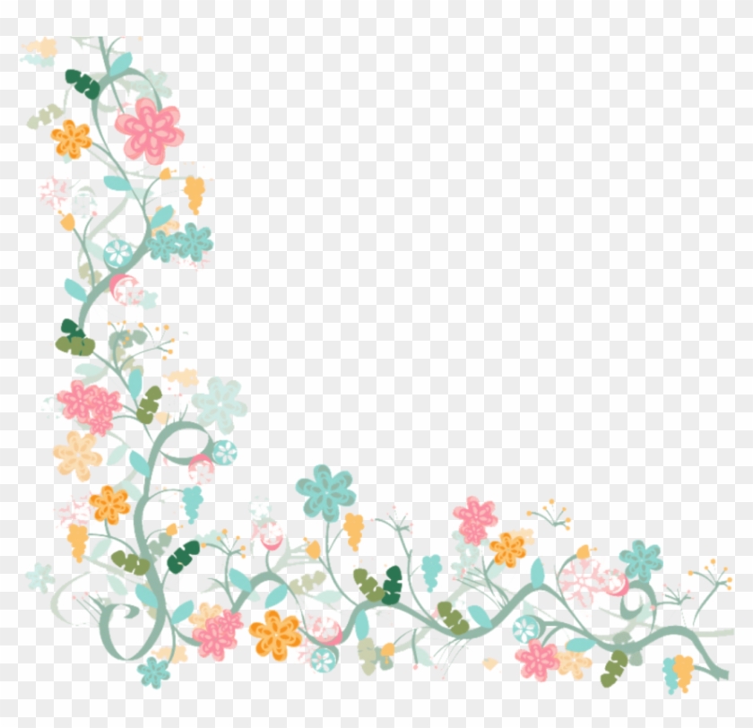 Free Png Download Watercolor Flower Vector Border Png - Flower Border Transparent Background Clipart