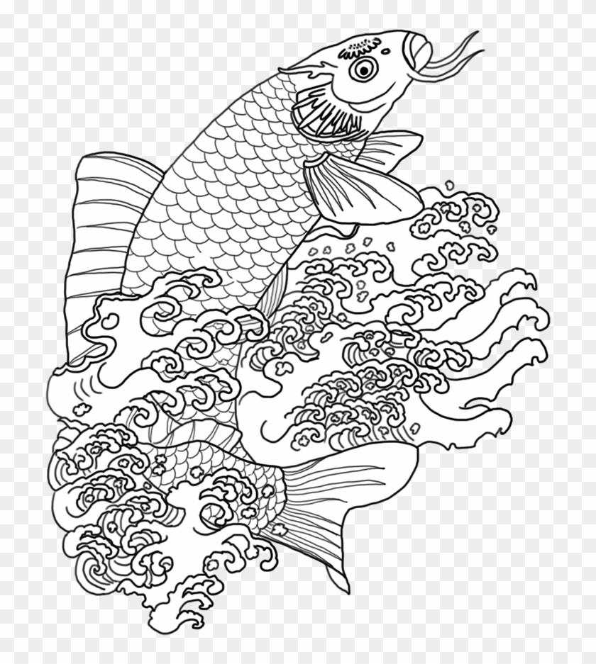 Colorful Drawings Of In Water With Waves - Black And White Drawing Waves Clipart