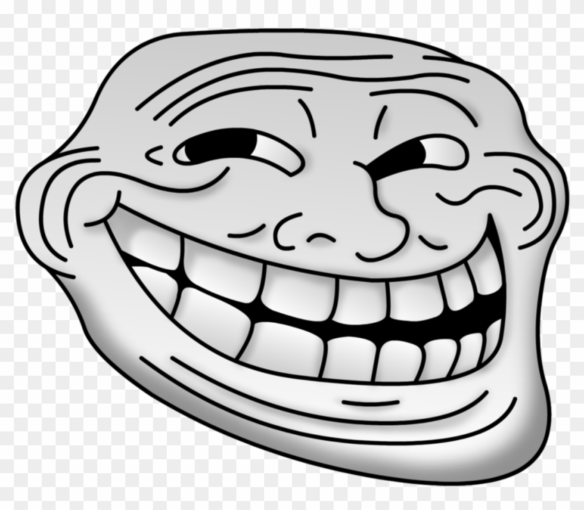 Filled Troll Face - Troll Face Png Clipart #13843