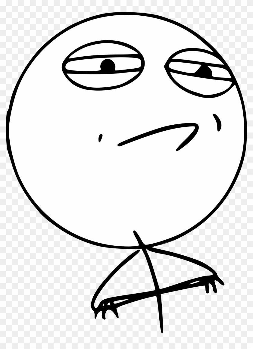 Rage Comic Internet Meme Face Decal - Meme Challenge Accepted Clipart