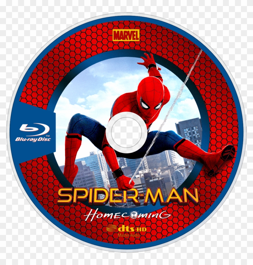Homecoming Bluray Disc Image - Spider Man Homecoming Blu Ray Disc Clipart #13910