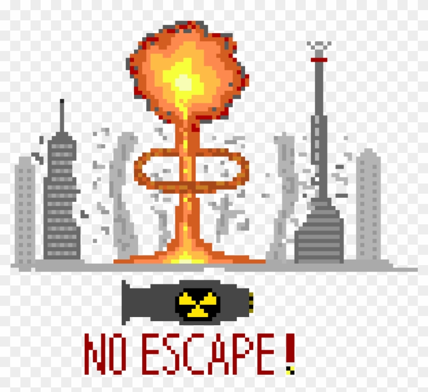Nuke Explosion Png Banner Free Download - Nuclear Explosion Pixel Art Clipart #13967