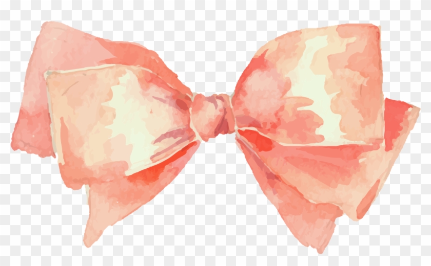 Watercolor Painting Drawing - Transparent Watercolor Bow Clipart