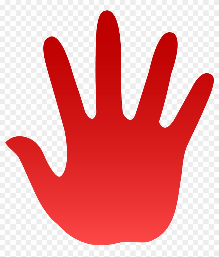 Graphic Black And White Stock Clipart Cute Borders - Red Hand Clipart - Png Download #14388