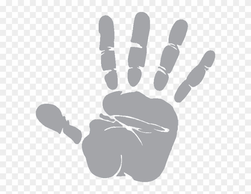 Gray-handprint Copy - Gold Hand Print Transparent Clipart