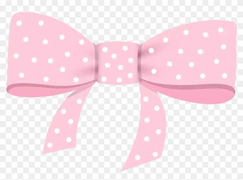 Bowknot Clipart Pink Bow - Polka Dot - Png Download