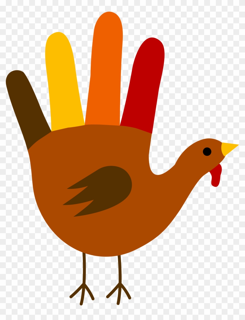 Handprint - Hand Turkey Clipart
