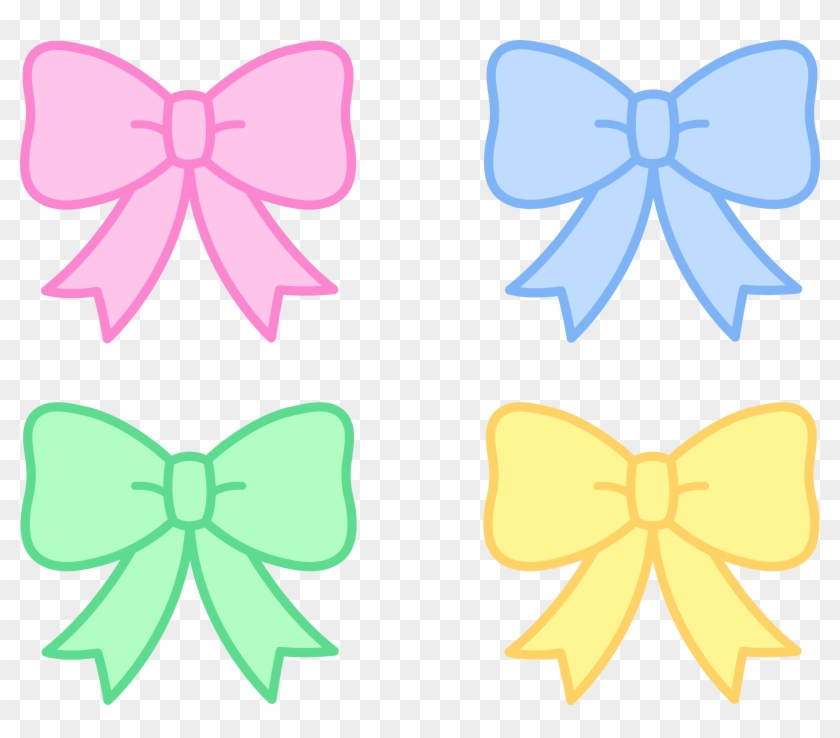 Cute Pastel Holiday Bows - Ribbon Bow Clipart - Png Download #14622