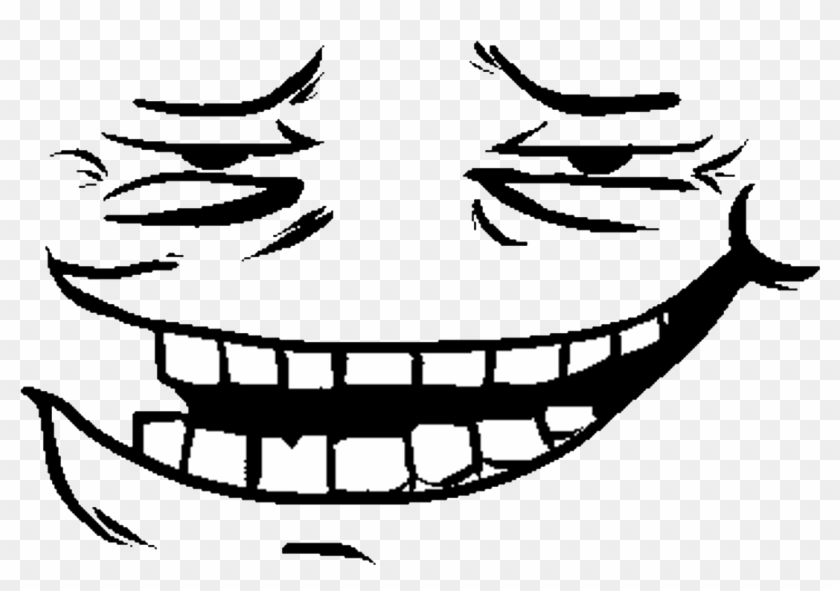 Undertale Black And White Line Art Leaf Clip Art - Photoshop Flowey Troll Face - Png Download