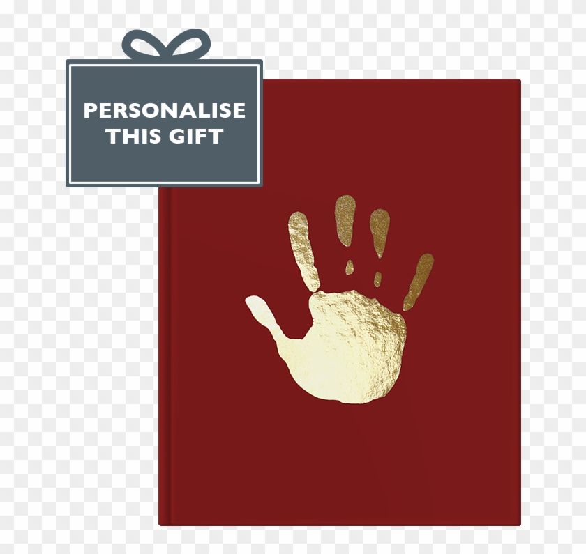 Personalised Foil Blocked Handprint Notebook - Sign Clipart