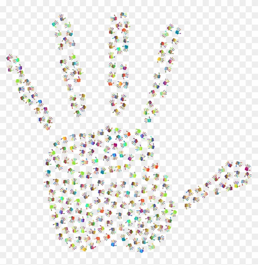 This Free Icons Png Design Of Prismatic Handprint Fractal Clipart