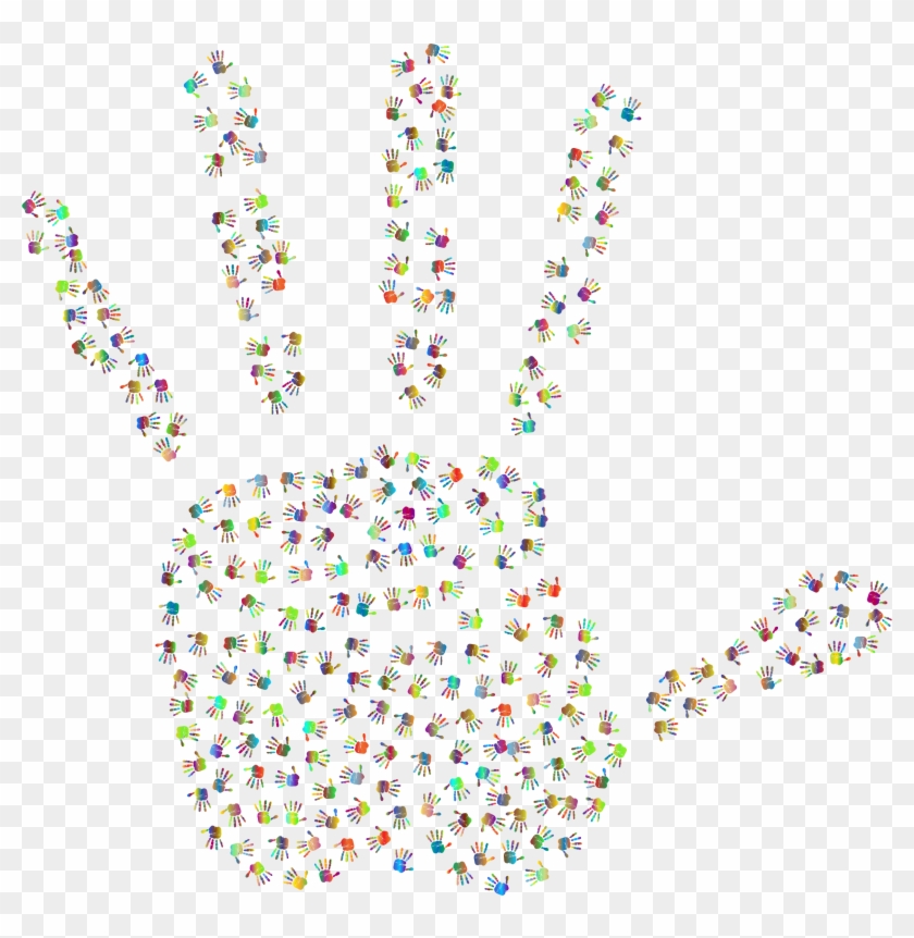 This Free Icons Png Design Of Prismatic Handprint Fractal Clipart #14860
