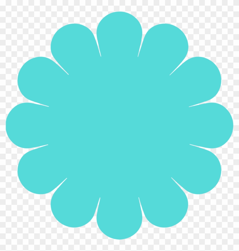 Turquoise Flower Vector Icon - Flower Icon Png Vector Clipart