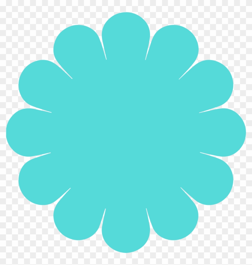 Turquoise Flower Vector Icon - Flower Icon Png Vector Clipart #14901