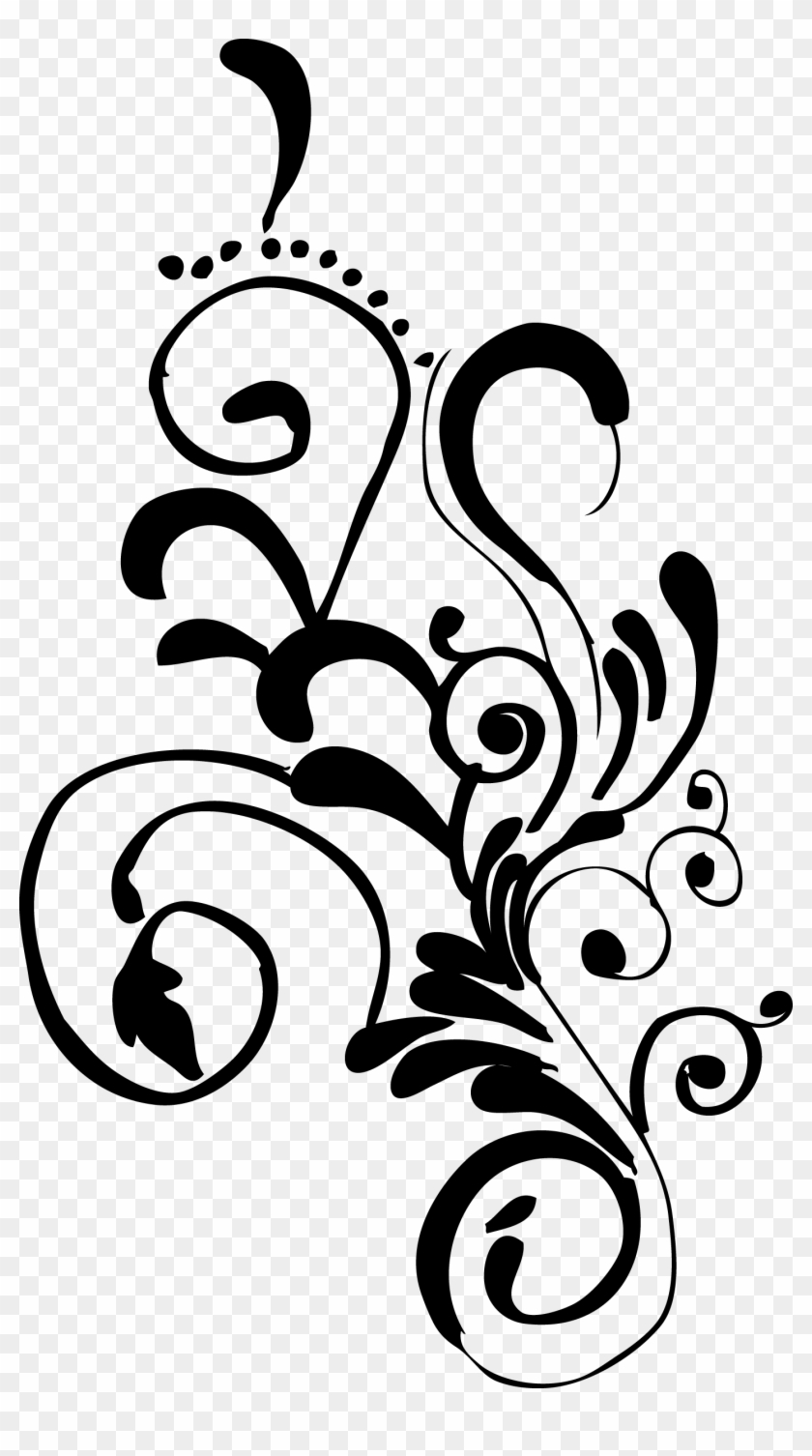 Floral Vector Png - Black And White Vectors Png Clipart #14925