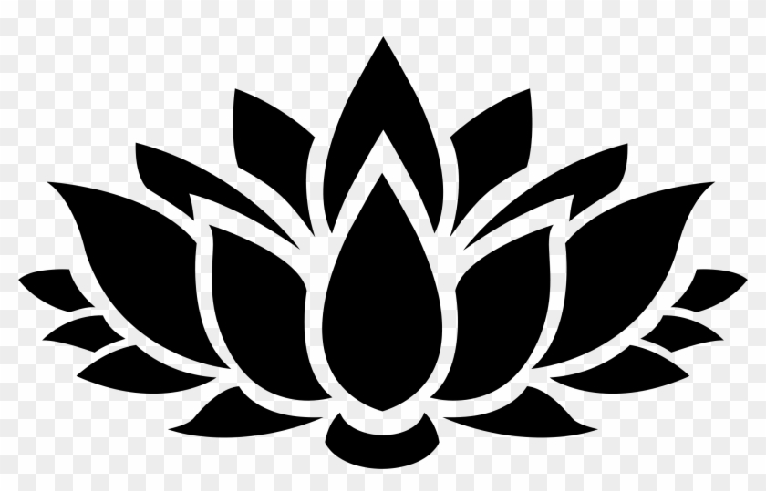 2302 X 1368 15 - Lotus Flower Silhouette Clipart