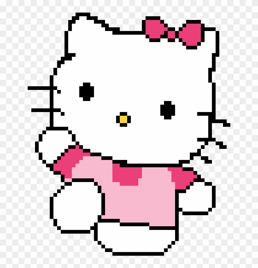 Hk Wearing Pink Bow - Hello Kitty Graphing Paper Clipart