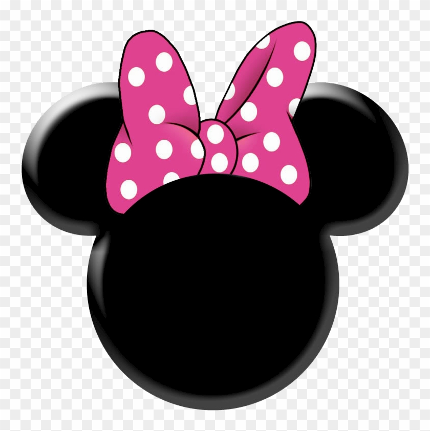 Red Minnie Mouse Bow Clip Art - Minnie Mouse Head Png Transparent Png