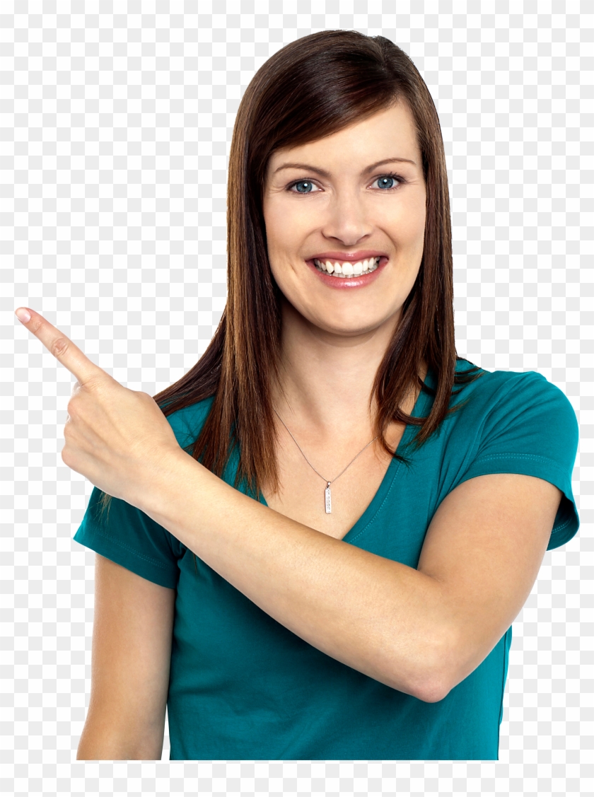 Women Pointing Left Hd Free Png Image Clipart