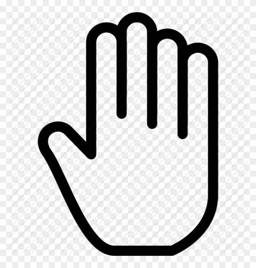 Handprint Outline Of Hand Group 30 Free Clipart - Ui Ux Interaction Finger - Png Download