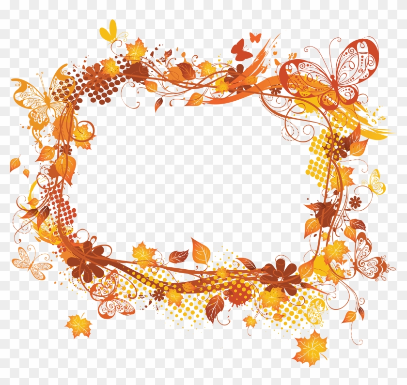 Flower Frame Vector Png Png Images - Vector Png Flower Frame Clipart