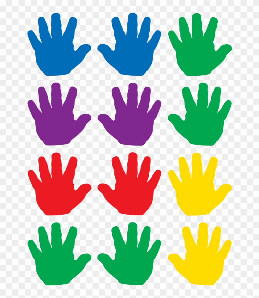 Tcr5137 Handprints Mini Accents Image - Hands For Bulletin Board Clipart