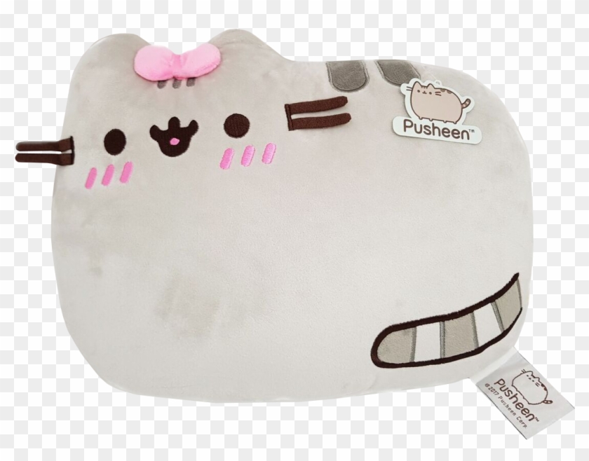 Pink Bow Pusheen 15” Plush Cushion - Pusheen Cushions Clipart