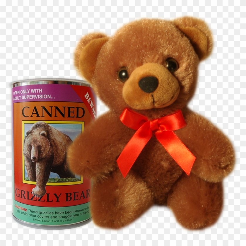 6" Canned Grizzly Bear - Teddy Bear Clipart
