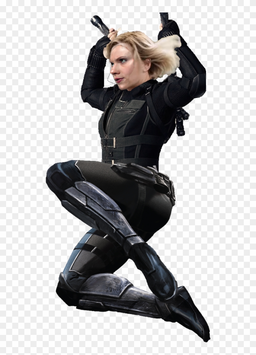 Black Widow Costume, Black Widow Cosplay, Marvel Actors, - Infinity War Black Widow Png Clipart #16249