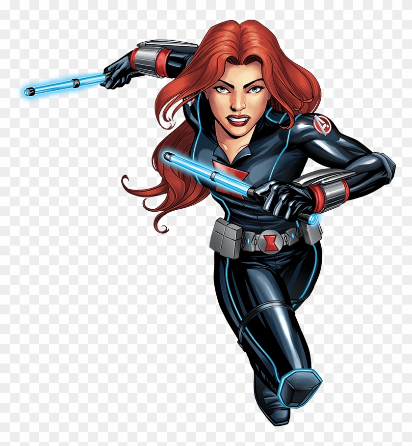 Black Widow Png - Avengers Black Widow Cartoon Clipart #16316