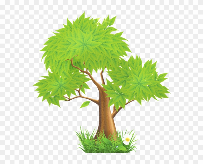 Green Painted Tree Png Clipart - Tree Clipart Png Transparent Png