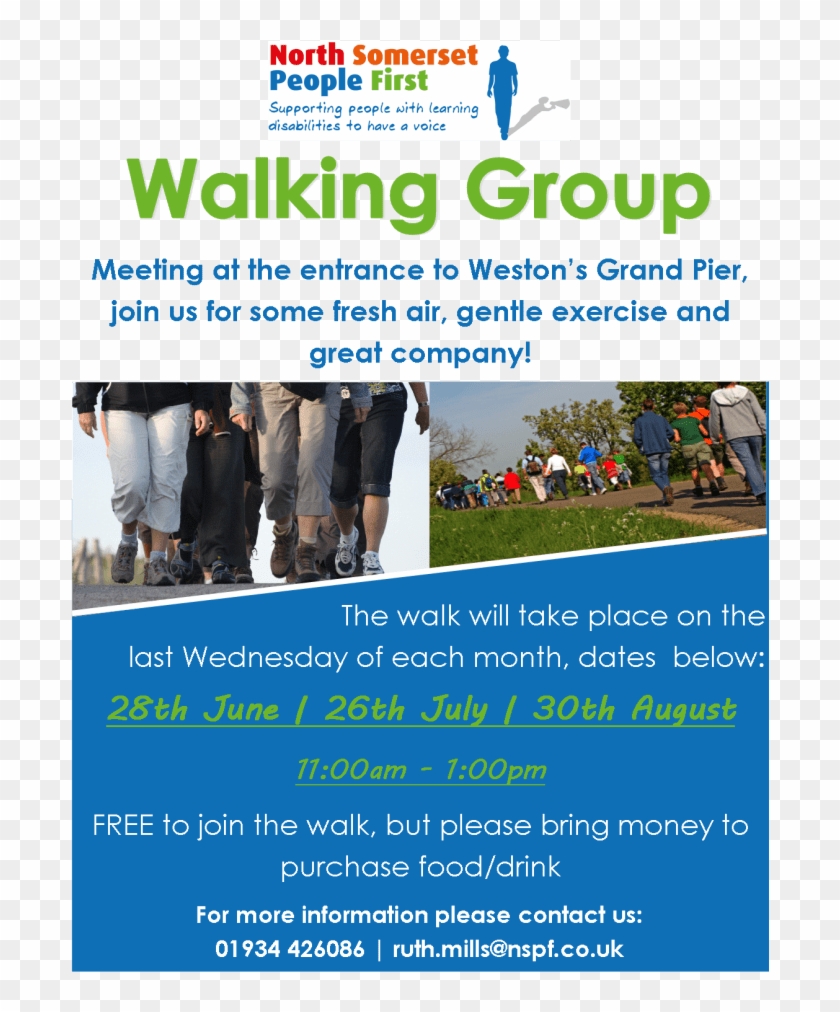 Walking Group Ns - Flyer Clipart
