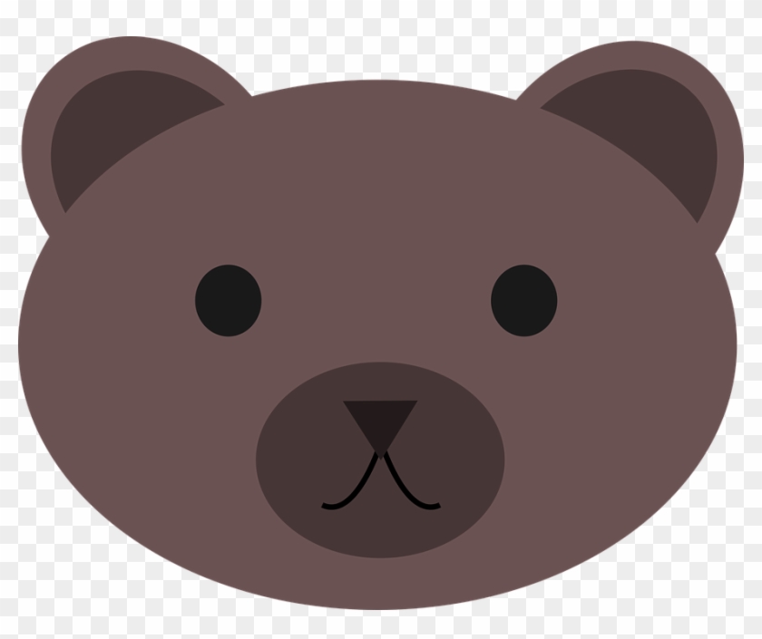 Bear, Face, Animal, Mammal, Grizzly - Grizzly Bear Face Cartoon Clipart #16617