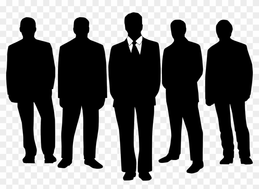 Silhouette Of Business Peoplemen Vector Free Psdvector - Silhouette Of Men Clipart