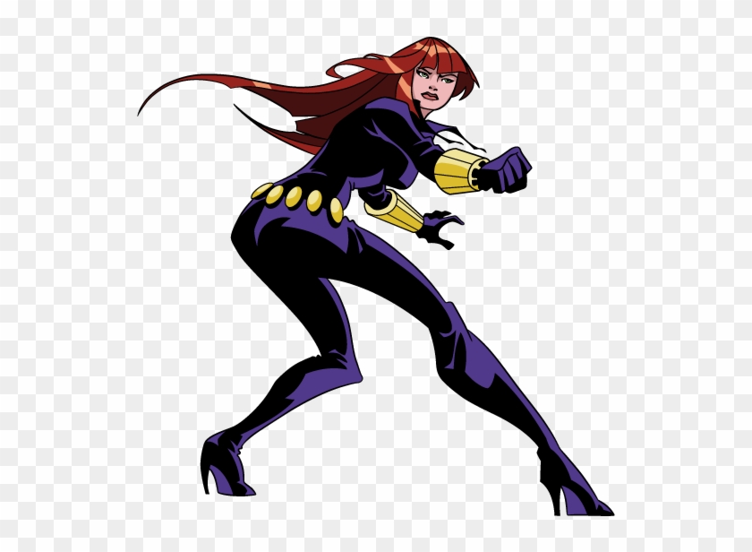 Avengers Black Widow Cartoon - Avengers Cartoon Black Widow Clipart #16939