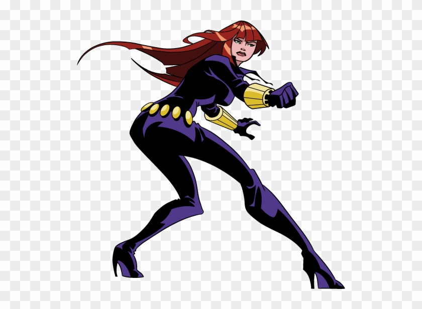 Avengers Black Widow Cartoon - Avengers Cartoon Black Widow Clipart