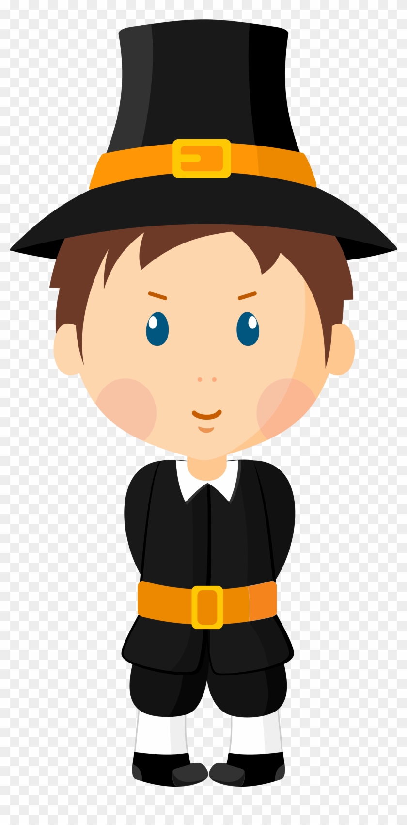 Pilgrim Boy Png Clipart Image - Pilgrim Clip Art Transparent Png #16961
