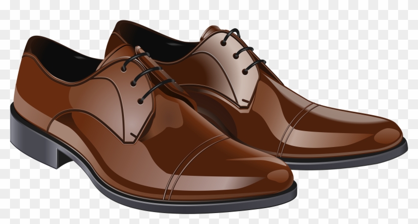 Brown Men Shoes Png Clipart - Shoes Clipart Black And White Png Transparent Png