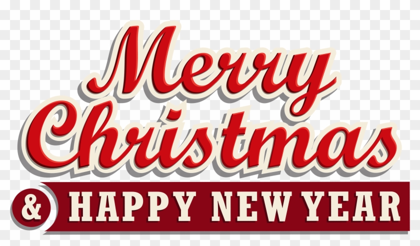 Merry Christmas And Happy New Year Png Clipart - Carmine Transparent Png