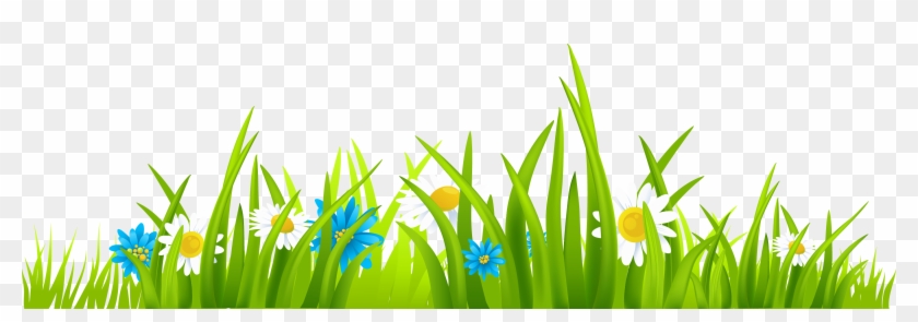 Grass Ground With Flowers Png Clipart Picture - Grass Flower Vector Png Transparent Png