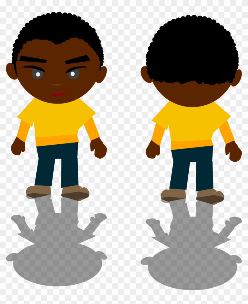 Cartoon Sad Black Boy Clipart