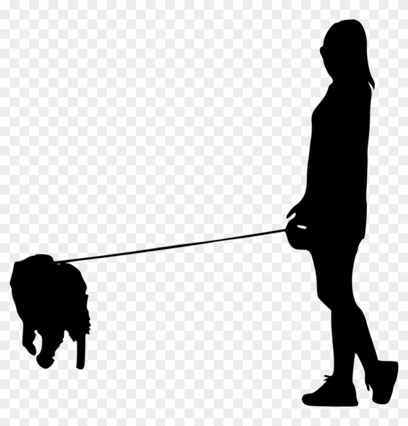 Free Png Dog Walking Silhouette Png - Person Walking Dog Silhouette Transparent Background Clipart #17592