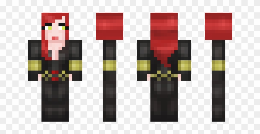 Black Widow Minecraft Skin Clipart