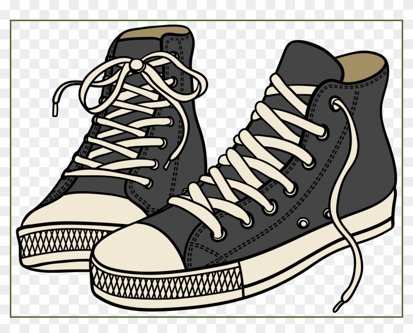 Grey High Sneakers Png Clipart - Shoes Clipart Png Transparent Png