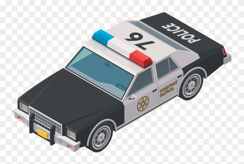 Les Voitures - Police Car Clipart #17818