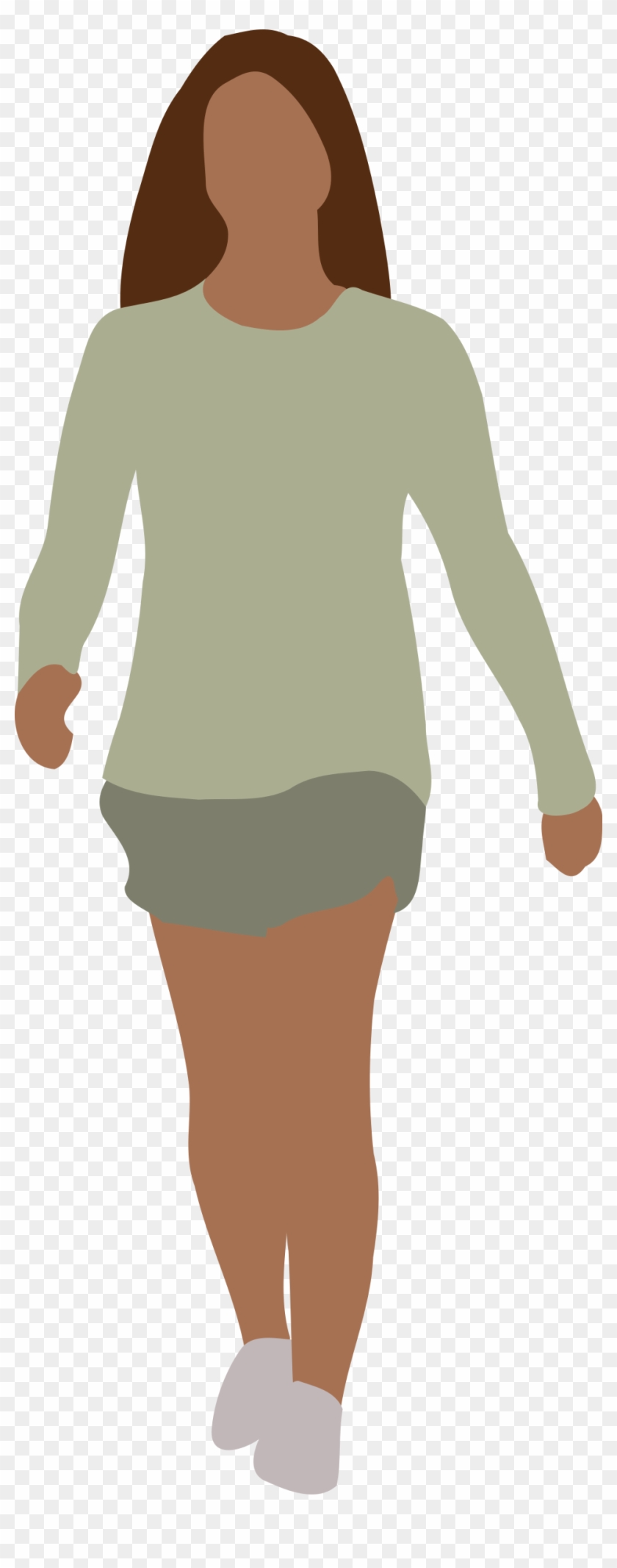This Free Icons Png Design Of Faceless Woman Walking Clipart #17870