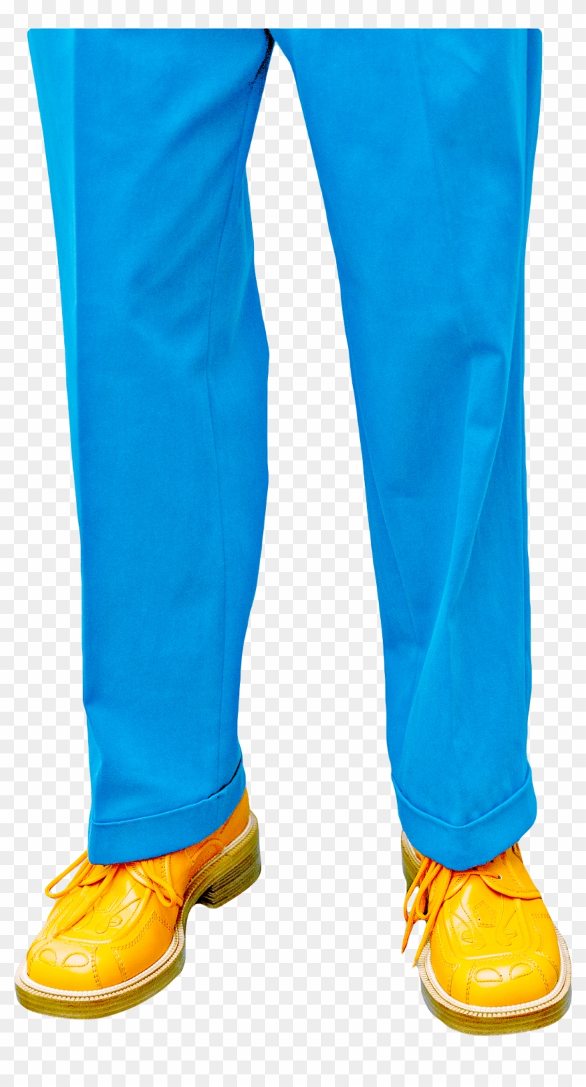 Blue Trousers And Yellow Shoes - Pants And Shoes Png Clipart #18020