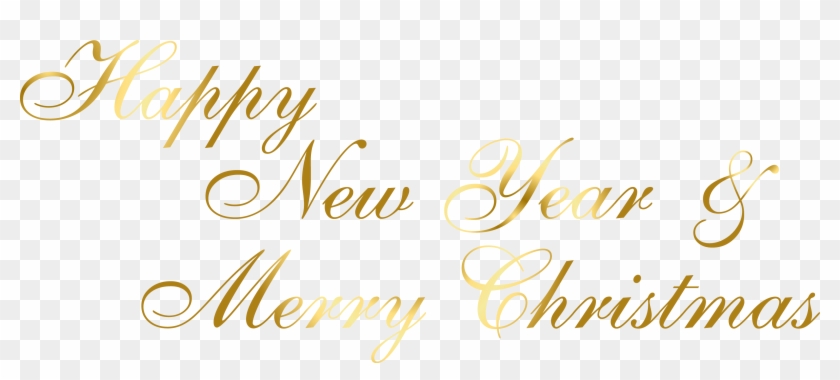 Happy New Year And Merry Christmas Png Png Images - Christmas Clipart #18058