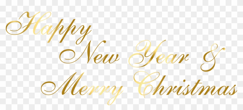 Happy New Year And Merry Christmas Png Png Images - Christmas Clipart